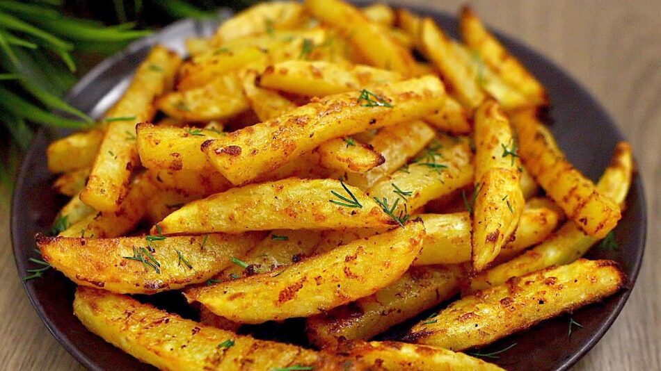 Fırında Çıtır Çıtır Soslu Patates Kızartması Tarifi