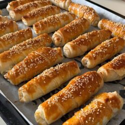 4 Yufka İle 1 Tepsi Peynirli Börek Tarifi